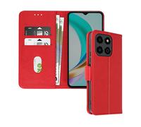 Avizar Custodia per Honor X6b copertina portafoglio supporto video, Rosso