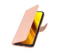 AVIZAR CHESTERFIELD CUSTODIA A LIBRO per Xiaomi Poco X3 Pro, Rosa champagne