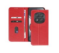 AVIZAR Chesterfield CUSTODIA A LIBRO per Xiaomi Redmi Note 15 Pro 5G, Rosso