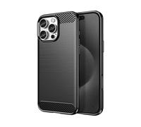 AVIZAR Classic carb COVER per Apple iPhone 16 Pro, Nero