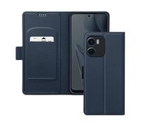 AVIZAR Classic chic CUSTODIA A LIBRO per Motorola Moto E15, Blu notte