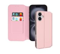 AVIZAR Classic edition CUSTODIA A LIBRO per Apple iPhone 16 Plus, Rosa champagne