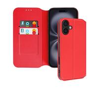 AVIZAR Classic edition CUSTODIA A LIBRO per Apple iPhone 16 Plus, Rosso
