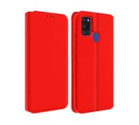 Custodia Galaxy A21s Portacarte Funzione Supporto Similpelle rosso