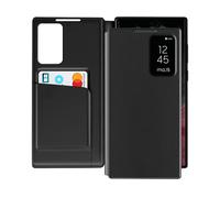 AVIZAR Clear view CUSTODIA A LIBRO per Samsung Galaxy S22 Ultra, Nero