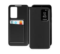 AVIZAR Clear view CUSTODIA A LIBRO per Samsung Galaxy S23, Nero