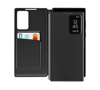 AVIZAR Clear view CUSTODIA A LIBRO per Samsung Galaxy S23 Ultra, Nero