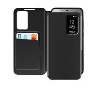 AVIZAR Clear view CUSTODIA A LIBRO per Samsung Galaxy S24, Nero