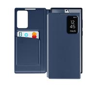 AVIZAR Clear view CUSTODIA A LIBRO per Samsung Galaxy S24 Ultra, Blu notte