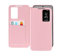 AVIZAR Clear view CUSTODIA A LIBRO per Samsung Galaxy S25, Rosa