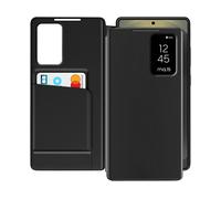 AVIZAR Clear view CUSTODIA A LIBRO per Samsung Galaxy S25 Ultra, Nero