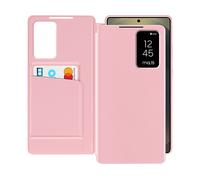 AVIZAR Clear view CUSTODIA A LIBRO per Samsung Galaxy S25 Ultra, Rosa