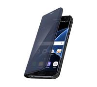 AVIZAR Clear view standing CUSTODIA per Samsung Galaxy S7 Edge, Nero