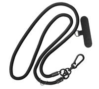 Avizar, Cordino per telefono collana 60 cm aggancio universale, Nero