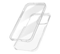 Avizar Cover 360 per iPhone 15 Pro Max retro rigido e fronte infrangibile, Trasparente