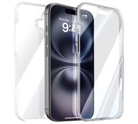 Avizar Cover 360 per iPhone 16 fronte touch bordo fotocamera rialzato, Trasparente
