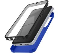 Avizar Cover 360 per Samsung A05s retro rigido e fronte touchscreen, Blu