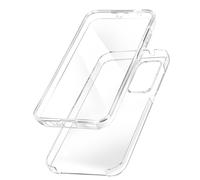 Avizar Cover 360 per Samsung A25 5G retro rigido e fronte infrangibile, Trasparente