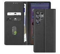Avizar Cover a libro per Galaxy S25 Ultra Aletta multifunzione Supporto video, Nero