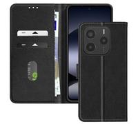 Avizar Cover a libro per Redmi Note 14 5G Aletta multifunzione Supporto video, Nero