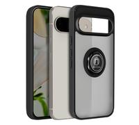 Avizar, Cover con anello per Google Pixel 9 e 9 Pro Supporto integrato, Nero