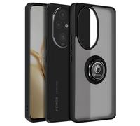 Avizar, Cover con anello per Honor 200 Pro Supporto integrato, Nero