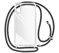 Avizar, Cover con cordino per iPhone XR rigida bumper serie Corda, Trasparente