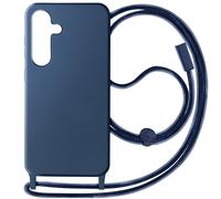 Avizar Cover per Samsung Galaxy S24 / S25 semirigida con cordino Blu scuro