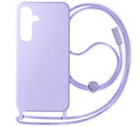 Avizar, Cover con cordino semirigida per Galaxy S24 / S25, Viola chiaro