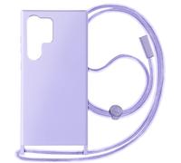 Avizar, Cover con cordino semirigida per Galaxy S24 Ultra, Viola chiaro