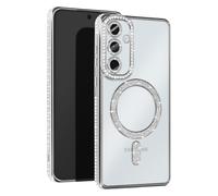 Avizar, Cover diamantini per iGalaxy A35 bordo strass, Argento