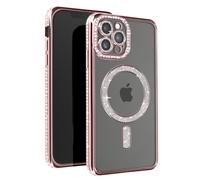 Avizar, Cover diamantini per iPhone 12 Pro Max bordo strass