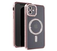 Avizar, Cover diamantini per iPhone 12 protezione bordo strass