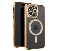 Avizar, Cover diamantini per iPhone 15 Pro protezione bordo strass