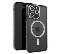 Avizar, Cover diamantini per iPhone 15 Pro protezione bordo strass