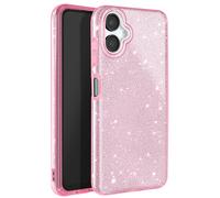 Avizar, Cover Glitter per Galaxy A06 Antiurto, Rosa chiaro