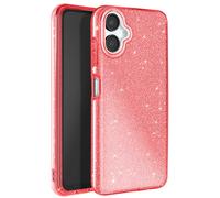 Avizar, Cover Glitter per Galaxy A06 Antiurto, Rosso