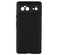 Avizar, Cover Google Pixel 6 Flessibile Carbonio Effetto Spazzolato, Nero