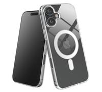 Avizar Cover MagSafe per iPhone 16 anti-urto angoli rinforzati, Trasparente