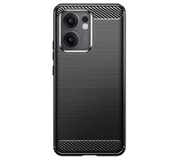 Avizar Cover Oppo Reno 13 F e 13 FS Design Carbonio Spazzolato, Nero