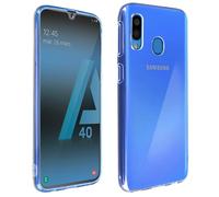 Cover Samsung Galaxy A40 Silicone Morbida/Pellicola Vetro Temp. 9H Trasparente
