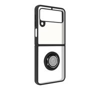 Avizar, Cover per Galaxy Z Flip 3 Bimateriale Anello Supporto Metallico