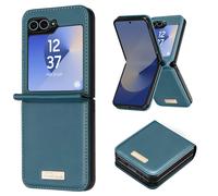 Avizar, Cover per Galaxy Z Flip6 retro in pelle vegan interno rigido