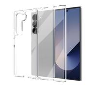Avizar Cover per Galaxy Z Fold6 retro rigido bordo silicone sottile leggera, Trasparente