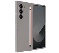 Avizar Cover per Samsung Galaxy Z Fold6 soft-touch con pennino da touchscreen, Grigio chiaro