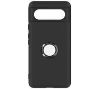 Avizar - Cover Per Google Pixel 8 Silicone Con Anello In Metallo Serie Flexigrip Nera