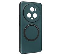 Cover MagSafe per Honor Magic 5 Pro semirigida con anello magnetico verde scuro