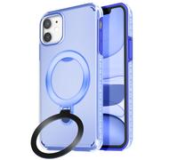 Avizar, Cover per iPhone 11 Antiurto - Anello supporto pieghevole, Blu