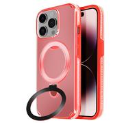 Avizar, Cover per iPhone 14 Pro Max - Anello supporto pieghevole, Rosso