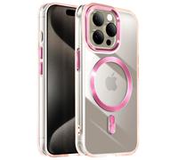 Avizar, Cover per iPhone 15 Pro Elegante e raffinato, Rosa Champagne